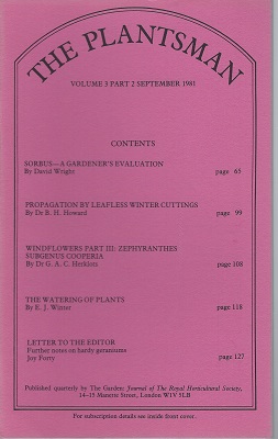 Image for Sorbus - a Gardener's Evaluation