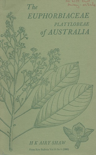 Image for A Partial Synopsis of the Euphorbiaceae Platylobeae of Australia (excluding Phyllanthus, Euphorbia and Calycopeplus)