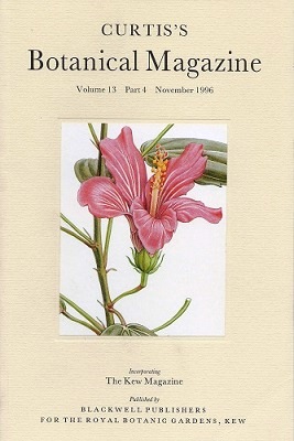 Image for Curtis's Botanical Magazine Volume 13 Part 4 (November 1996) - devoted to the Mascarene Islands (The Kew Magazine)