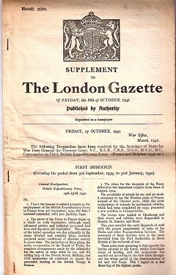 Image for SUPPLEMENT TO THE LONDON GAZETTE, (Number 35305), FRIDAY 17TH OCTOBER, 1941