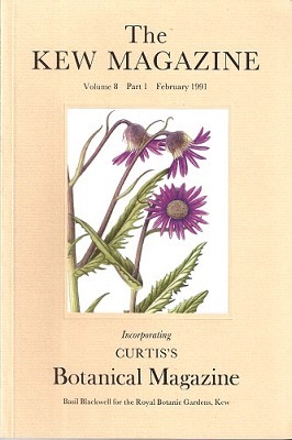 Image for The Kew Magazine ( Curtis's Botanical Magazine) Volume 8 Part 1 - includes Ceropegias in Saudi Arabia & The Genus Aeschynanthus