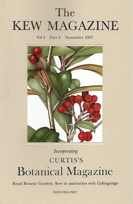 Image for The Kew Magazine ( Curtis's Botanical Magazine) Volume 4 Part 4 - includes The Genus Skimmia