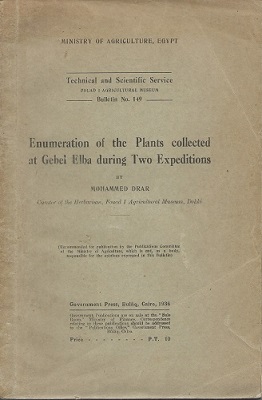 Image for Enumeration of the Plants Collected at Gebel Elba During Two Expeditions
