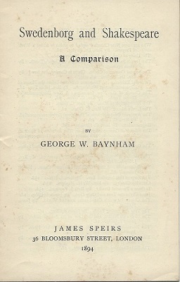 Image for Swedenborg and Shakespeare - A Comparison