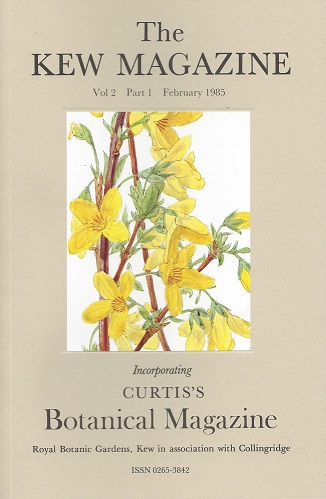 Image for The Kew Magazine (incorporating Curtis's Botanical Magazine) Volume 2 part 1 - includes Searching for Legumes in the Caatinga, south-eastern Piaui, Brazil