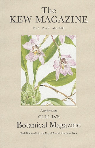 Image for The Kew Magazine (incorporating Curtis's Botanical magazine) Volume 5 part 2  - including 'Some Confusing Cassias'  and Some Hawaiian Mountain Plants