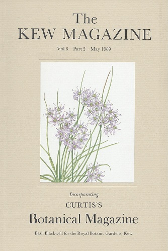 Image for The Kew Magazine Volume 6 part 2 (incorporating Curtis's Botanical Magazine) - includes 'The Betula Collection at Wakehurst Place' & 'The Little Lost Dogwood of Frank Kingdon Ward'
