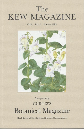 Image for The Kew Magazine, Volume 6 part 3 (incorporating Curtis's Botanical Magazine) - includes 'Orchid Hunting in Choiseul' and ' The Laciniate-Leaved Lilacs