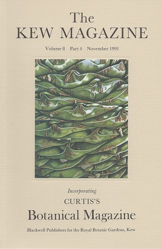 Image for The Kew Magazine Volume 8 part 4 (incorporating Curtis's Botanical Magazine) - includes articles on 'The flowering cycle of Thamnocalamus spathaceus' & 'Araucaria bidwillii : Andrew Petrie's Pine'