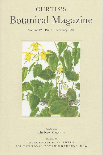 Image for Curtis's Botanical Magazine Volume 12 part 1 (incorporating The Kew Magazine) - with articles on the National Collections at Wakehurst Place, The Bamboo Genus Phyllostachys, and New Chinese Taxa of Epimedium