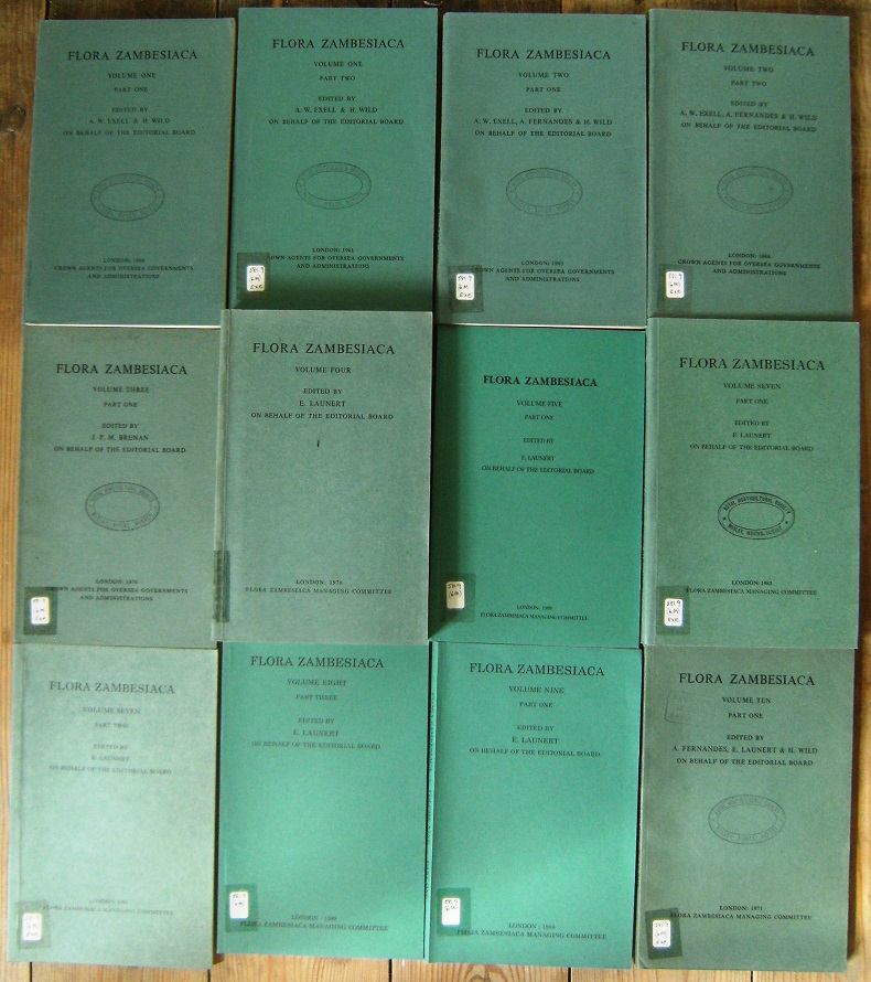 Image for Flora Zambesiaca Volume One (parts 1 & 2), Volume Two (parts 1 & 2), Volume Three (part1), Volume Four, Volume 5 (part1), Volume Seven (parts 1 & 2), Volume Eight (part 3), Volume Nine (part 1) & Volume Ten (part 1)