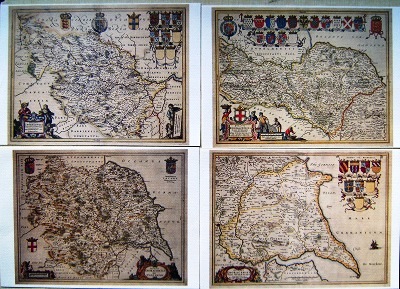 Image for Historic Yorkshire Ridings - a set of four old Yorkshire maps
