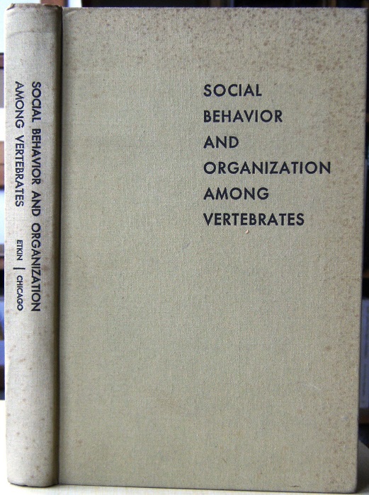 Image for Social Behaviour and Organization Among Vertebrates