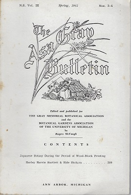 Image for Japanese Botany During the Period of Wood-Block Printing (The Asa Gray Bulletin, N.S. Vol III number 3-4)