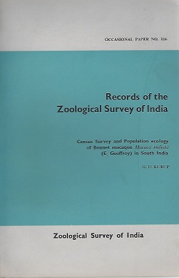 Image for Census Survey and Population Ecology of Bonnet Macaque (Macaca radiata) in South India