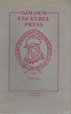 Image for Golden Cockerel Press - 1952 Catalogue
