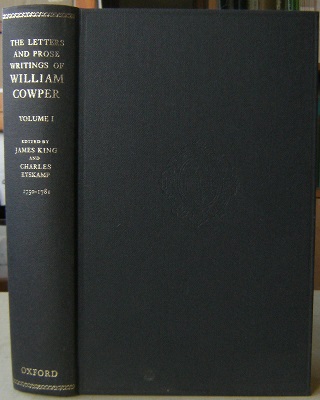 Image for The Letters and Prose Writings of William Cowper.  Volume 1 - Adelphi and Letters 1750-1781