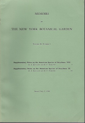Image for Supplementary Notes on the American Species of Strychnos, VIII & IX
