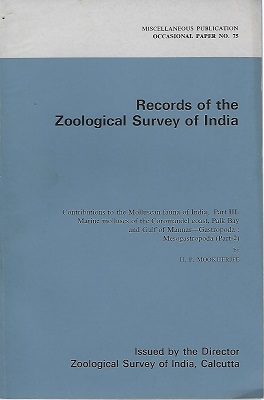 Image for Contributions to the Molluscan Fauna of India, Part III. Marine Molluscs of the Coromandel Coast, Palk Bay, and Gulf of Mannar - Gastropoda: Mesogastropoda (part 2)