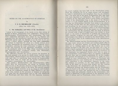 Image for Notes on the Acanthaceae of Surinam.  Revision of the Lauraceae III - The Genera Aiouea, Systemodaphne, Urbanodendron, Mezilaurus, additions and corrections to Licaria and Cryptocarya  [Recueil Trav. Bot. Ne ´erl.35]  {+ unidentified article on Cactaceae}
