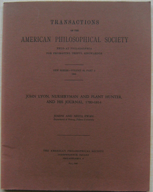 Image for John Lyon, Nurseryman and Plant Hunter, and His Journal 1799-1814