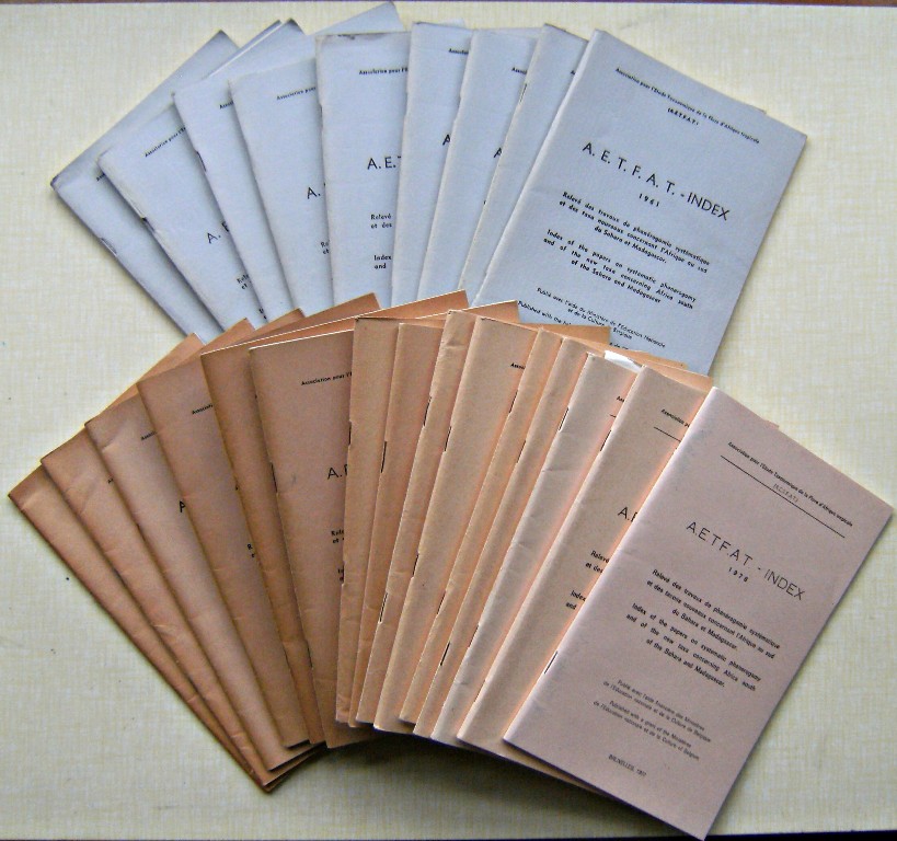 Image for A.E.T.F.A.T.  Index (Indices) for 1953 - 1976 [Index of the papers on systematic pharogamy and of the new taxa concerning Africa south of the Sahara and Madagascar
