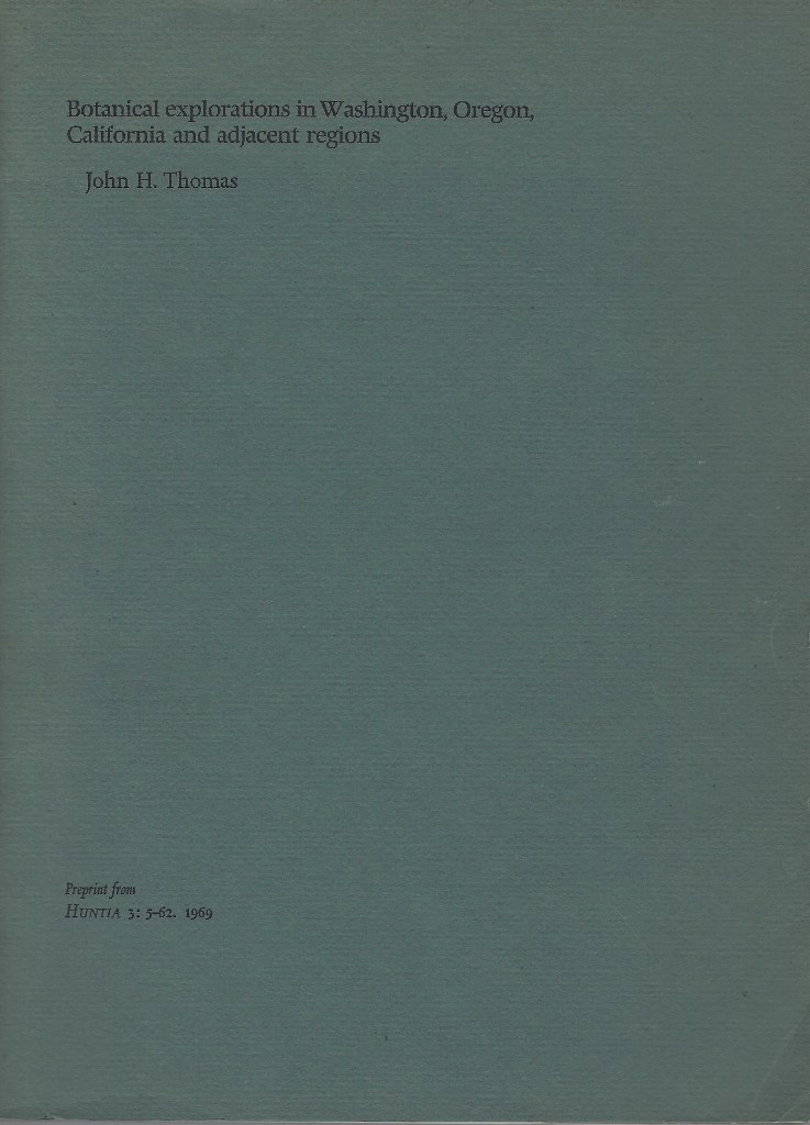 Image for Botanical Explorations in Washington, Oregon, California and adjacent regions