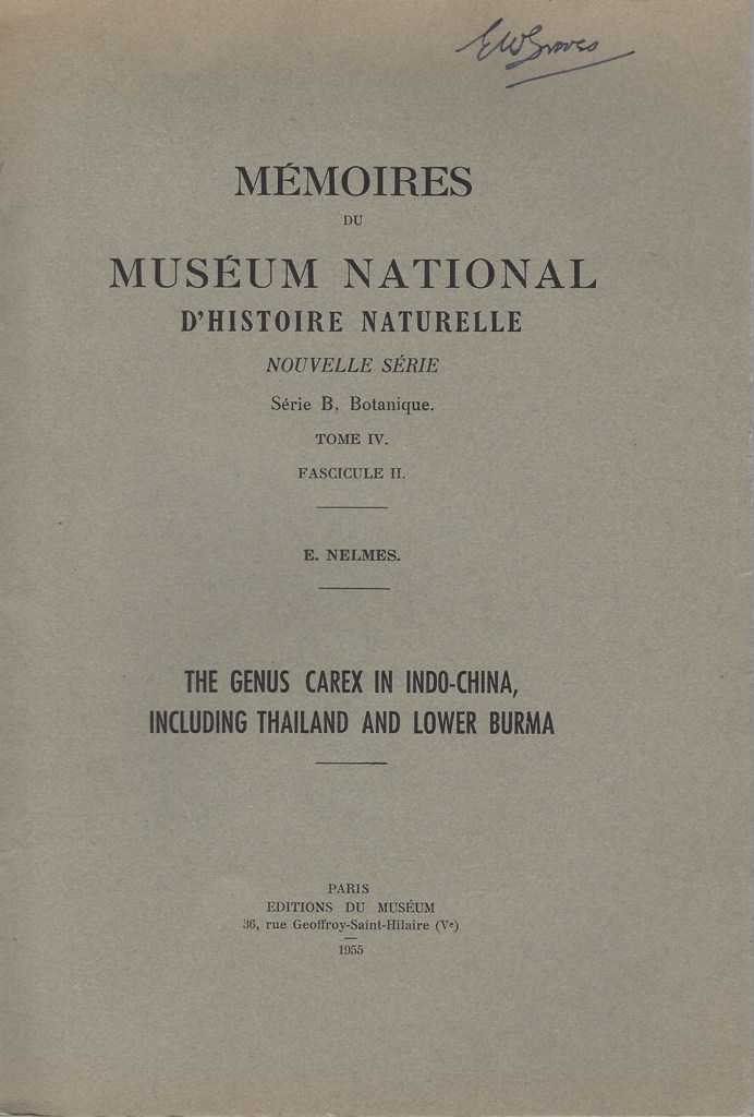 Image for The Genus Carex in Indo-China, including Thailand and Lower Burma.