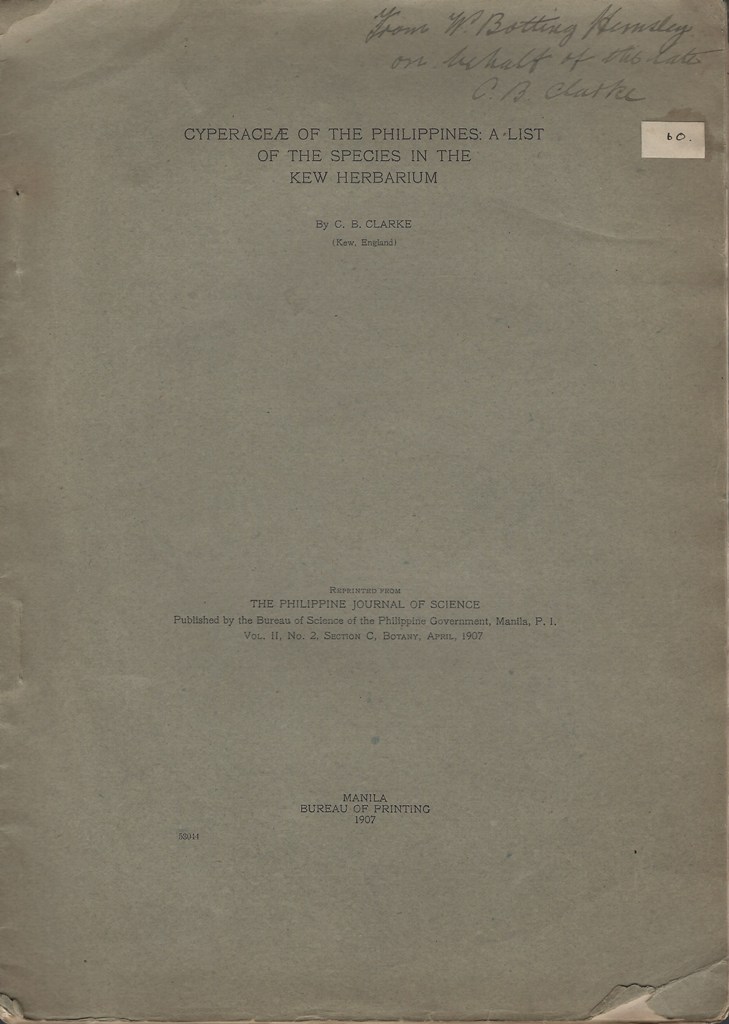 Image for Cyperaceae of the Philippines : a list of species in the Kew herbarium