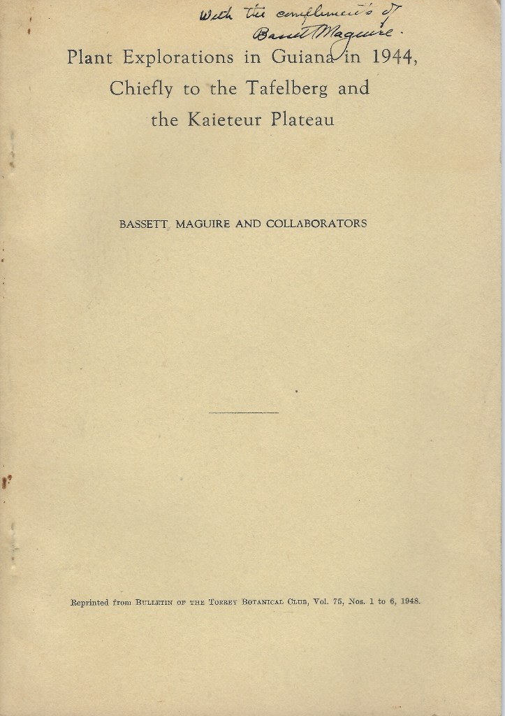 Image for Plant Explorations in Guiana in 1944, Chiefly to the Tafelberg and the Kaieteur Plateau