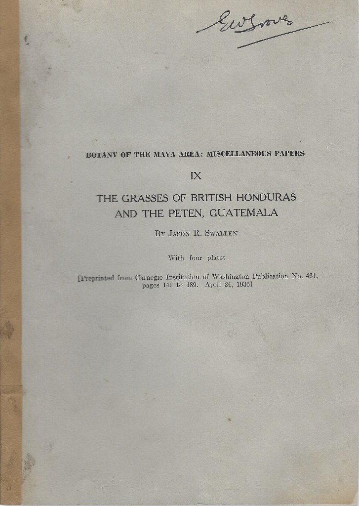 Image for The Grasses of British Honduras and the Peten, Guatemala (Eric Groves' copy)