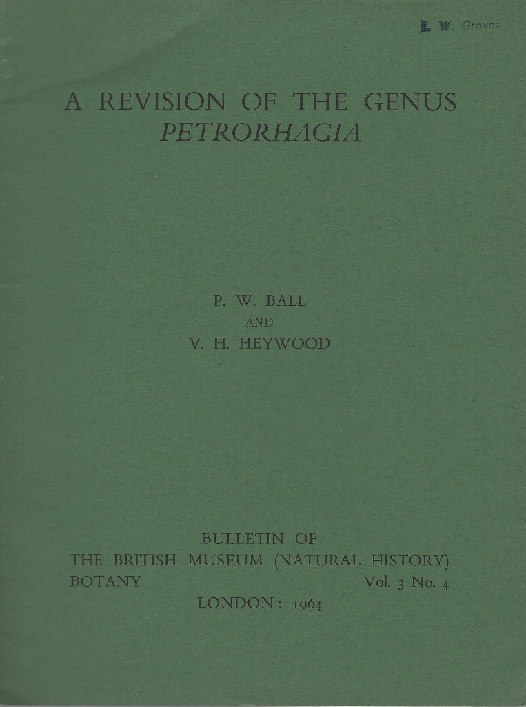 Image for A Revision of the Genus Petrorhagia (Eric Groves' copy)