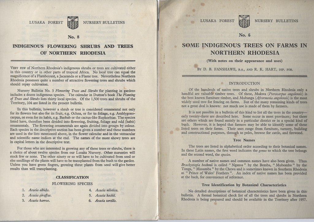 Image for Some Indigenous Trees on Farms in Northern Rhodesia. Indigenous Flowering Shrubs and Trees of Northern Rhodesia.