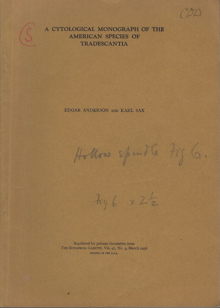 Image for A Cytological Monograph of the American Species of Tradescantia [C.D. Darlington's copy]