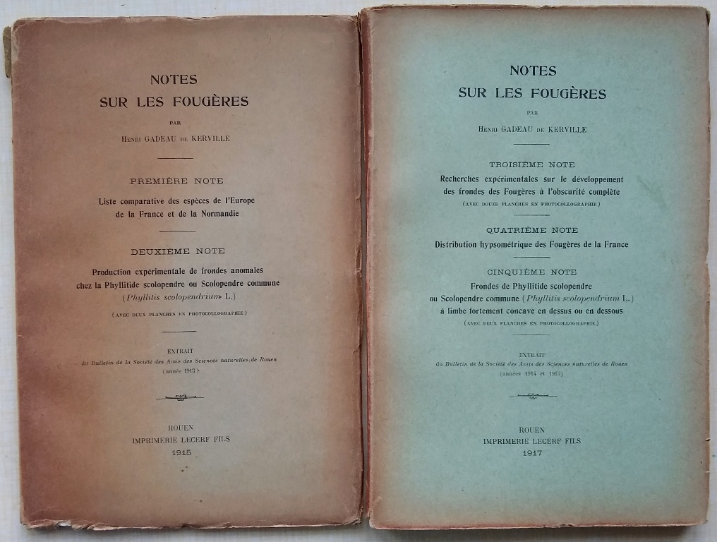 Image for Notes sur les Fougeres, Notes 1 - 5
