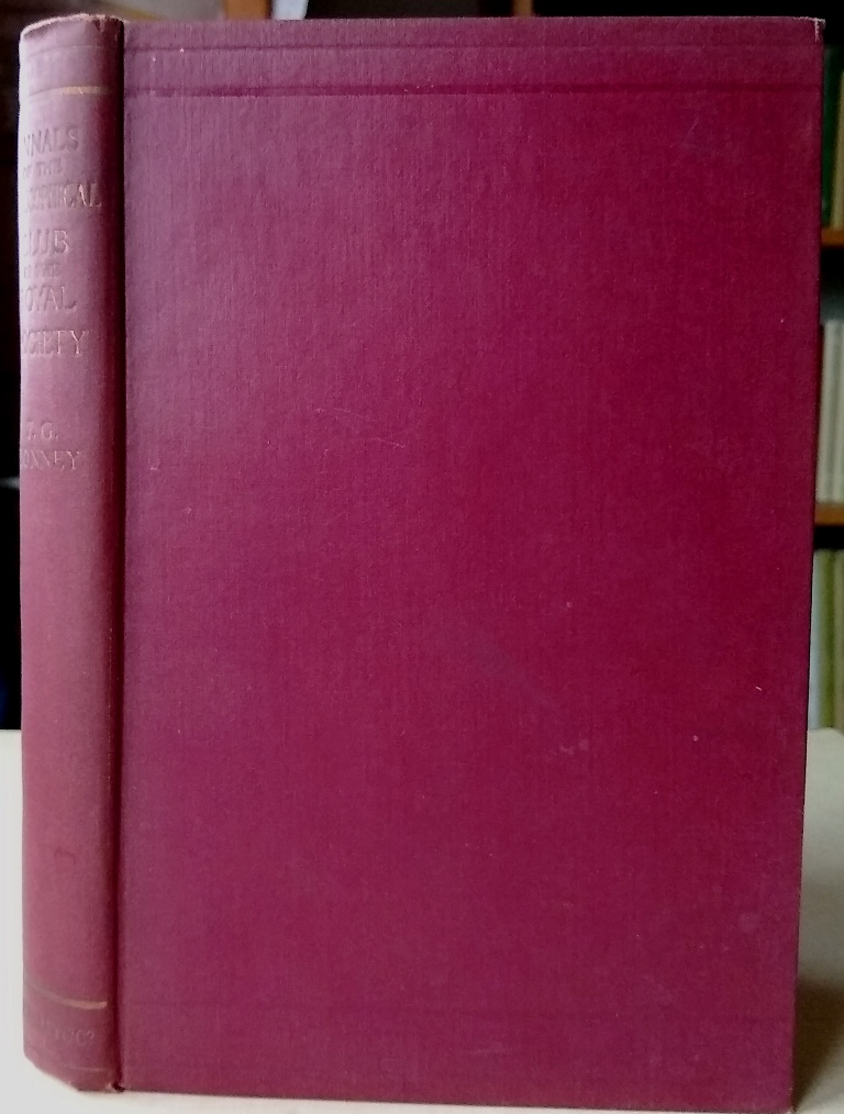 Image for Annals of the Philosophical Club of the Royal Society Written from Its Minute books