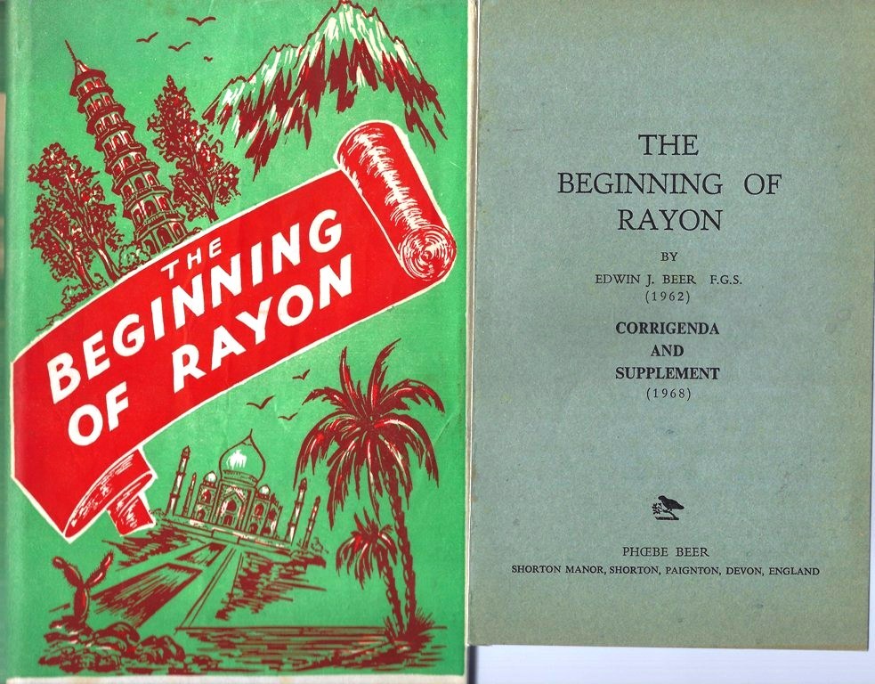 Image for The Beginning of Rayon,  (with Corrigenda & Supplement)