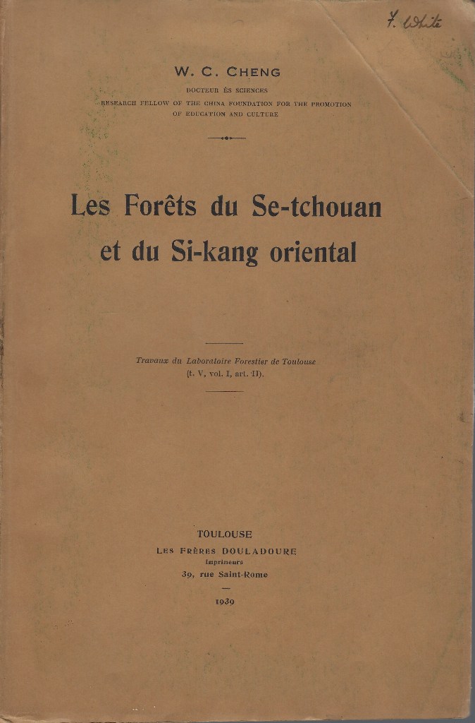 Image for Les Forets du Se-tchouan et du Si-kiang Oriental  [Frank White's copy]