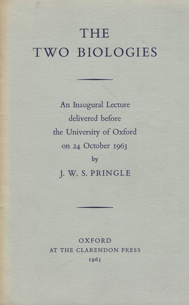 Image for The Two Biologies - an inaugural lecture delivered before the University of Oxford on 24th October 1963