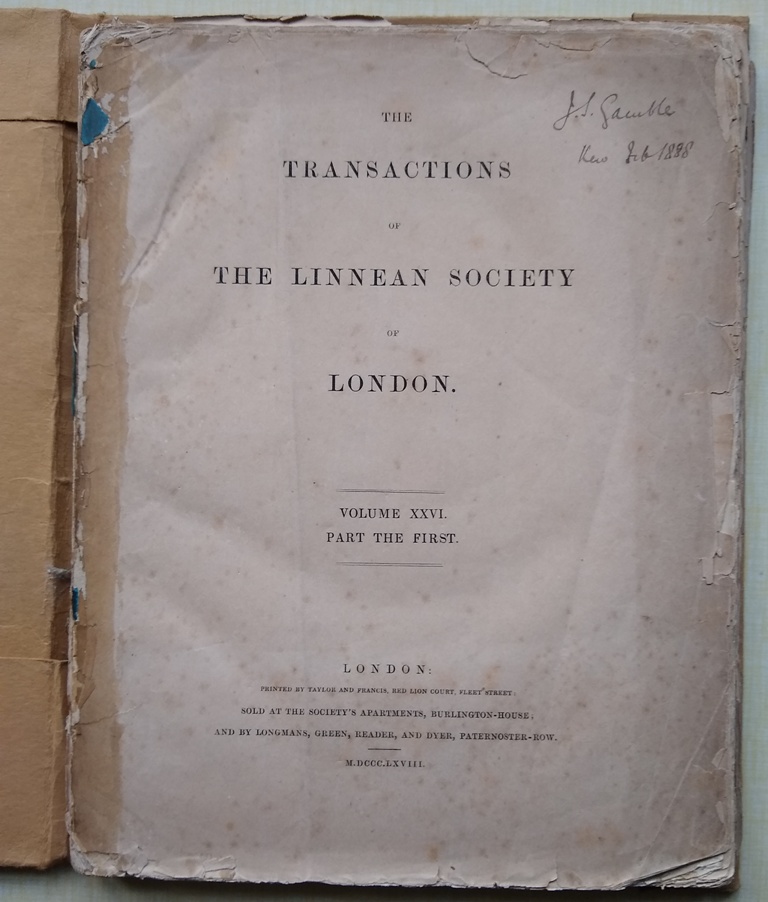 A Monograph of the Bambusaceae, including descriptions of all the known species [J.S. Gamble's copy]