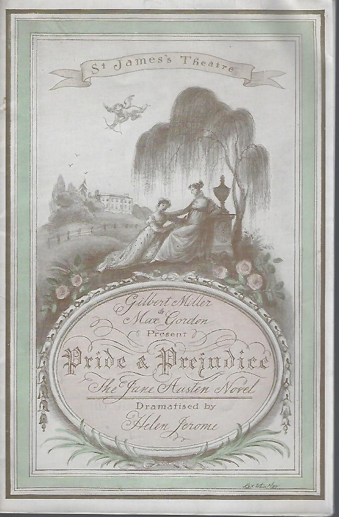 Image for Pride and Prejudice.  A St James's Theatre programme