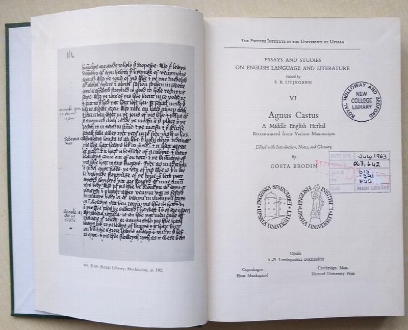 Image for Agnus Castus - A Middle English herbal Reconstructed from Various Manuscripts
