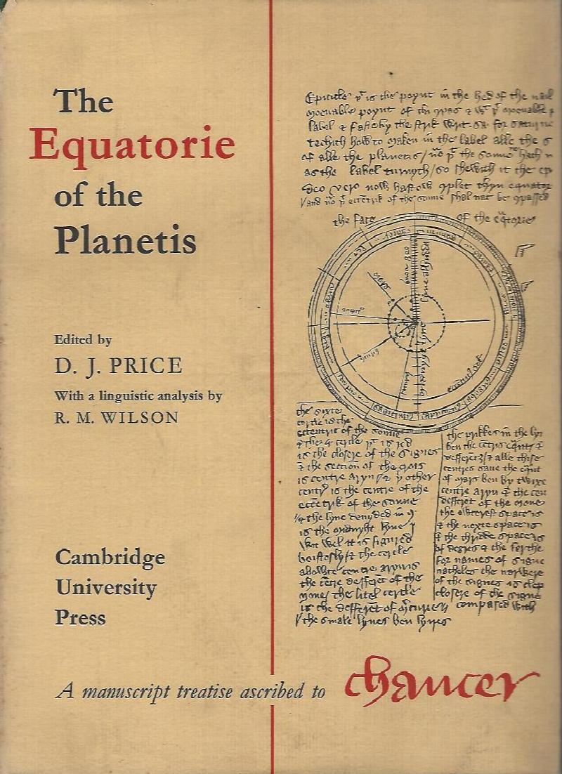 Image for The Equatorie of the Planetis, edited from Peterhouse MS. 75. 1