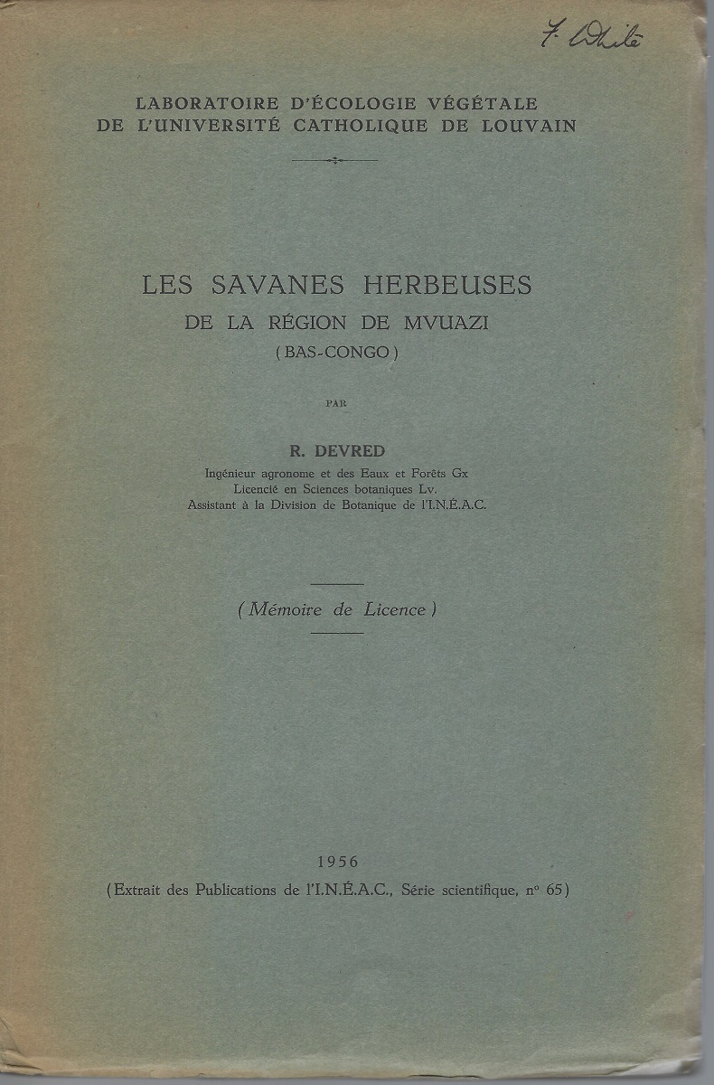 Les Savanes Herbeuses de la Region de Mvuazi (Bas-Cong) Frank White's copy