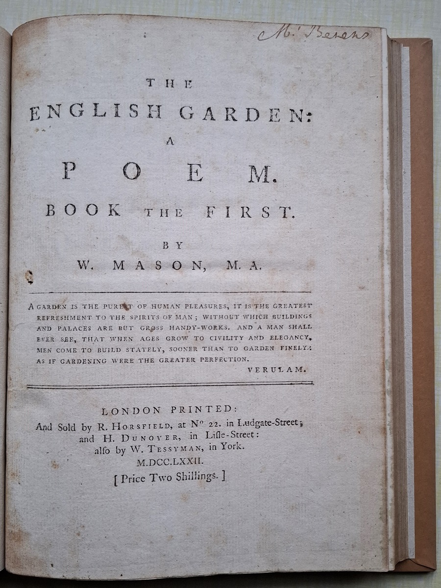 The English Garden : A Poem. [In Four Books]