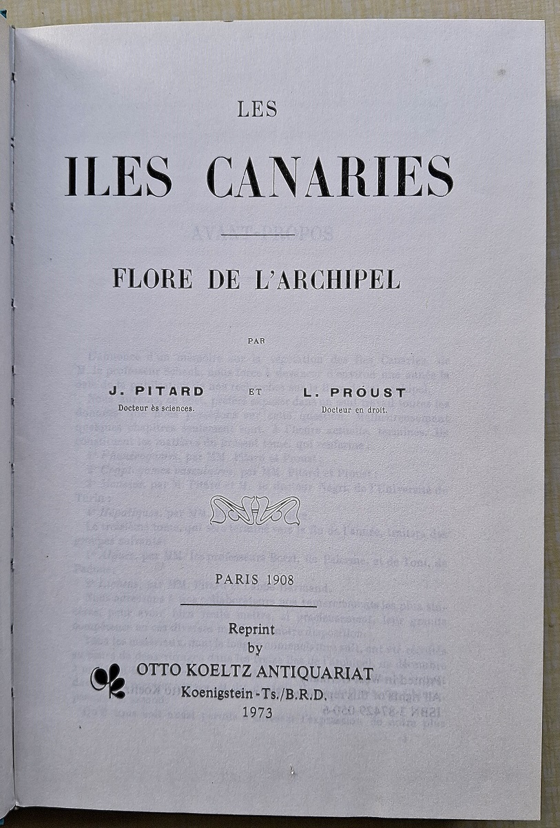 Les Iles Canaries; Flore de l'Archipel
