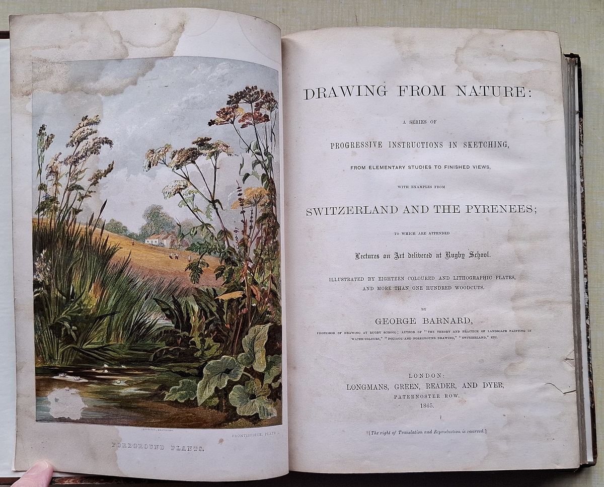 Drawing from Nature: a series of progressive instructions in sketching, from elementary studies to finished views, with examples from Switzerland and the Pyrenees; to which are appended lectures on art delivered at Rugby School