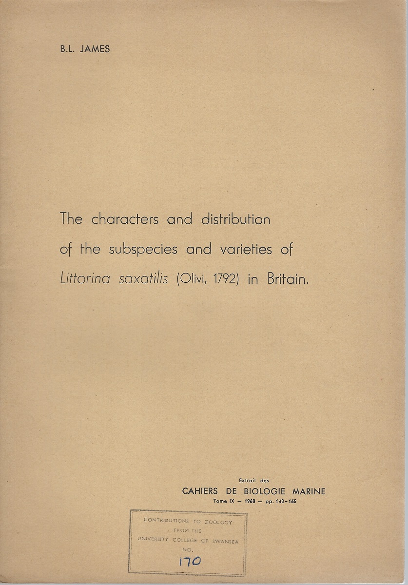 The Characters and Distribution of the Subspecies and Varieties of Littorina saxatalis (Olivi, 1792) in Britain