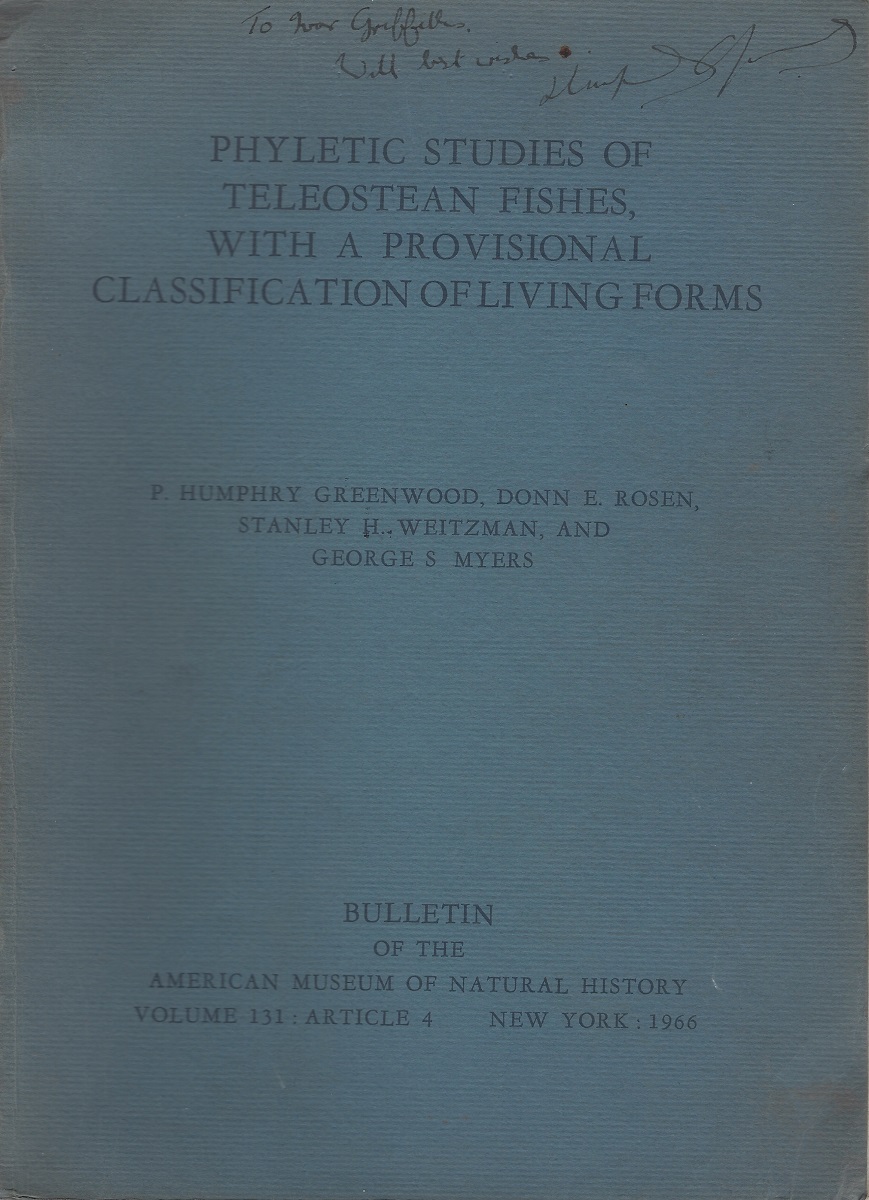 Phyletic Studies of Teleostean Fishes, with a Provisional Classification of Living Forms