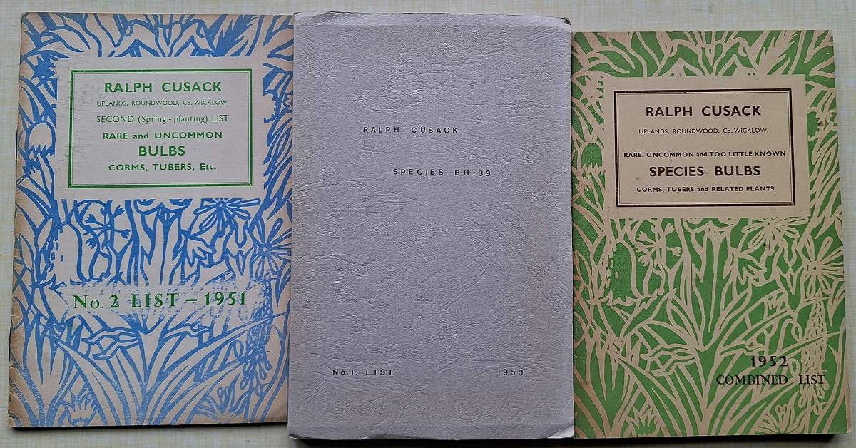 Number 2 List- 1951. Combined List - 1952 [Rare and Too Little Known Uncommon Bulbs, Corms, Tubers and Related Plants